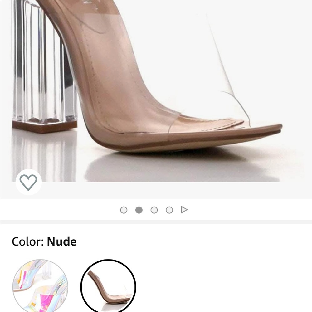 Beautiful and sexy nude platform heel.